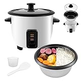 kisidus Reiskocher Klein mit Warmhaltefunktion, 0,6 Liter Mini Elektrischer Rice...